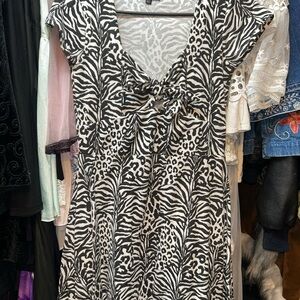 Poof! Monochrome Animal Print Top